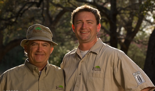 Company Training 3 Austin Tree Experts team members in branded company shirts