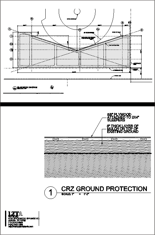 protect root zone CRZ of protected heritage tree austin